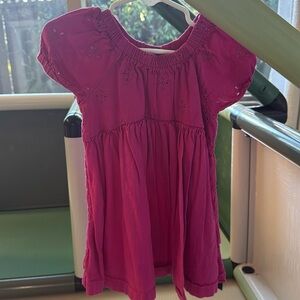 Fuschia eyelet dress 2T